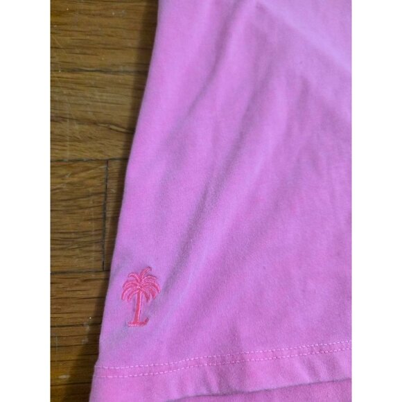 Lilly Pulitzer Pullover T-Shirt Top Short Sleeve Crew Neck Pink Large  A001115 - Picture 5 of 7